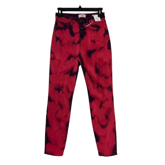 Closed Jeans red black tie dye Baker ankle crop